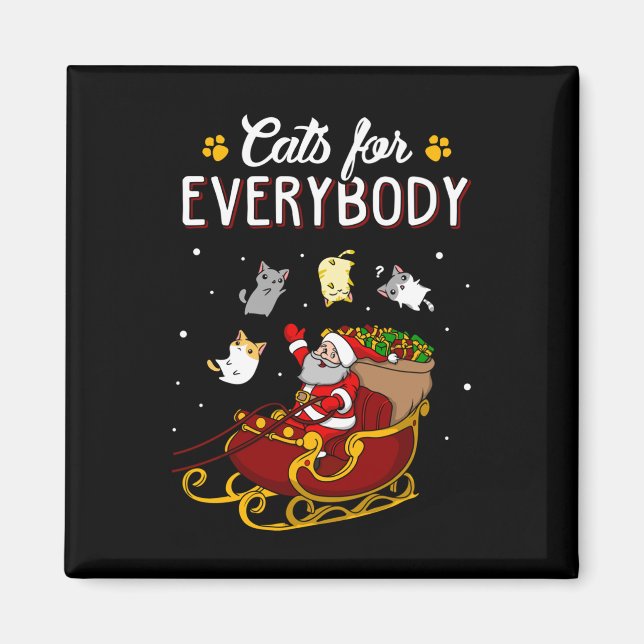 Íman Gatos Para Todos Gatos De Natal Feio (Frente)