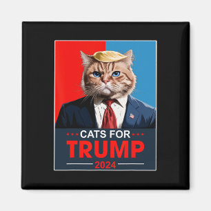 Íman Gatos Para Trump 2024 Divertido Vote Em Trump Gato