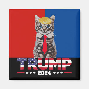 Íman Gatos Para Trump 2024 Vance Trump Red Blue