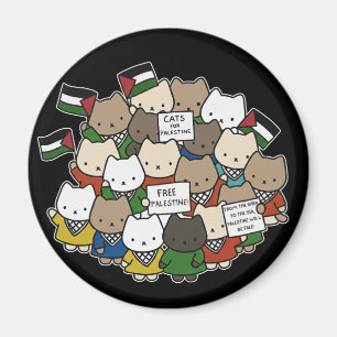 Íman Gatos pela Palestina – Gatos Kawaii pela Justiça