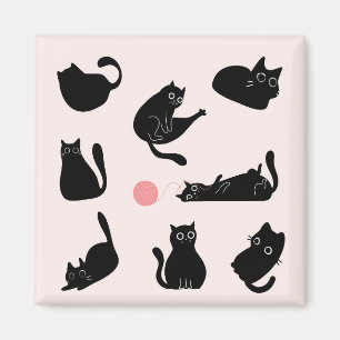 Íman Gatos Pretos Bobos