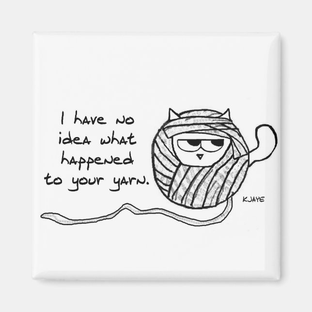 Íman Gatos Roubam Fios - Magneta Engraçada (Frente)