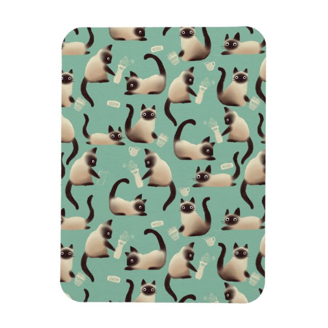 Íman Gatos Siameses Ruins A Arrancar Coisas (Vertical)