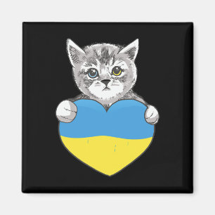 Íman Gatos Ucranianos Camisa Ucrânia Bandeira da Ucrâni