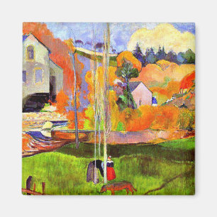 Íman Gauguin - A Breton Landscape-David's Mill,