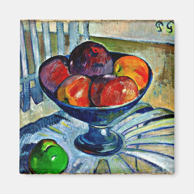Íman Gauguin - Fruta Dish em uma Cadeira de Jardim (Frente)