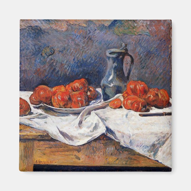 Íman Gauguin - Tomates e Pewter Tankard em uma Mesa (Frente)