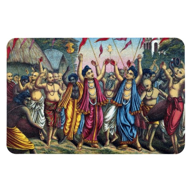 Íman Gaur Nitai Harinama Sankirtana Magnet (Horizontal)