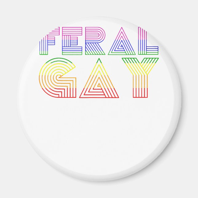 Íman Gay Bi Pan Trans Orgulho Gay LGBT Feral Memória Ra (Frente)