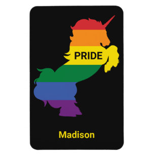 Íman Gay de Nome Personalizado Unicorn