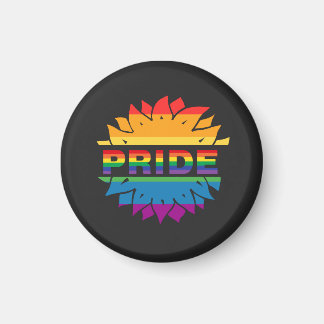 Íman Gay do orgulho lgbtq rainbow girassolT-Shirt