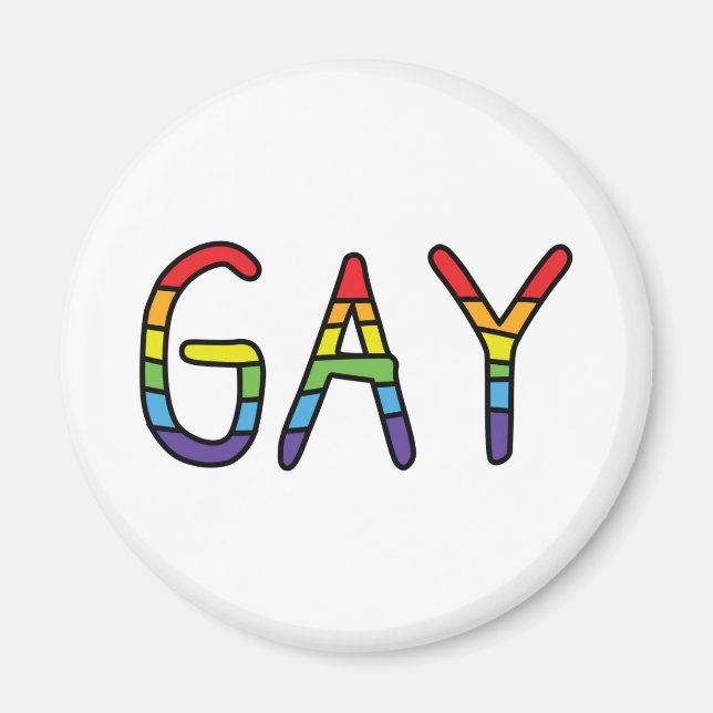 Íman Gay Doodle Design (Frente)
