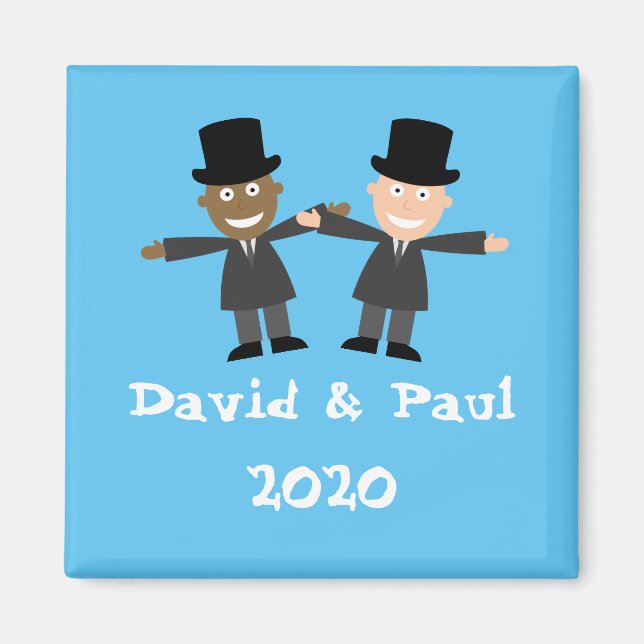 Íman Gay Interracial Wedding (Frente)