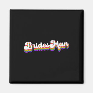 Íman Gay Lgbt Festa de casamento Bridesman Tee Brida