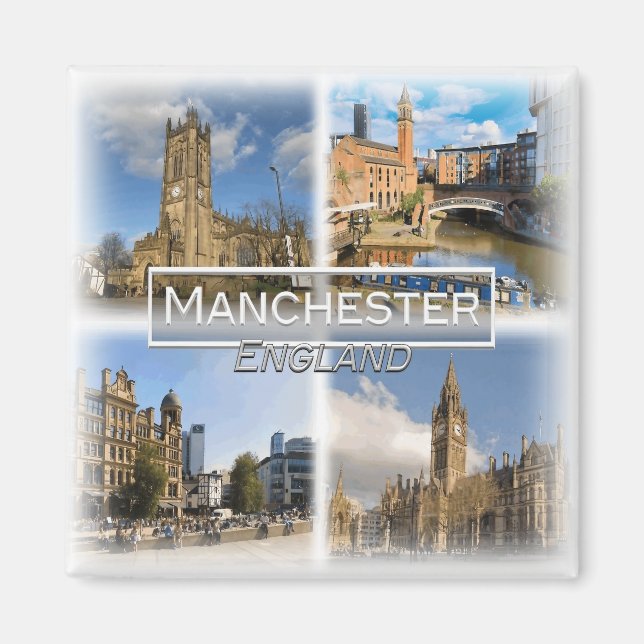 Íman GB0140 Europa, Inglaterra, Manchester, Fridge (Frente)