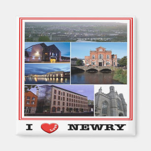 Íman GB - Irlanda do Norte - Newry - I Love - Collage
