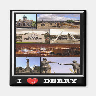 Íman GB - Irlanda Norte - Derry - I Love - Collage