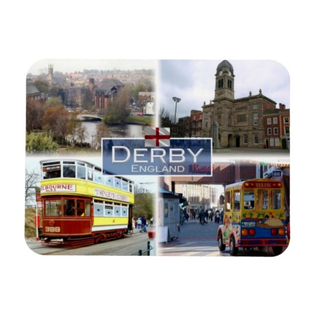 Íman GB Reino Unido - Inglaterra - Derby - (Horizontal)