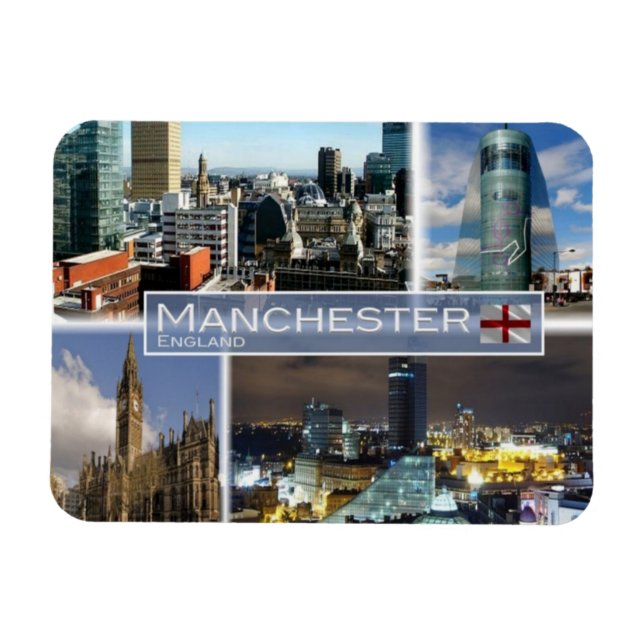 Íman GB Reino Unido - Inglaterra - Manchester - (Horizontal)