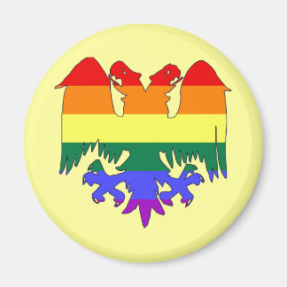 Íman GBT Rainbow Pride Eagle de Dupla Cabeça