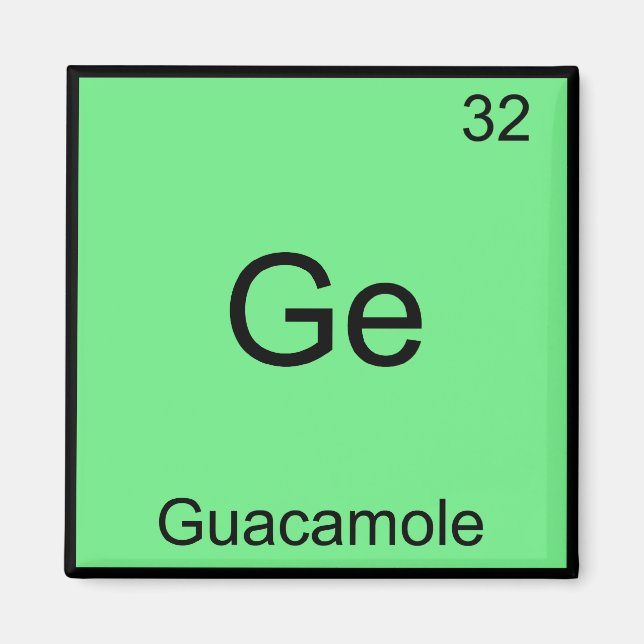 Íman Ge - Guacamole Funny Chemistry Element Symbol Tee (Frente)