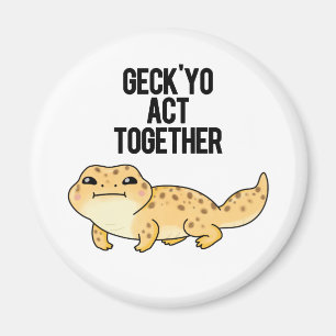 Íman Geck Yo Age Juntos Gecko Pun Engraçado