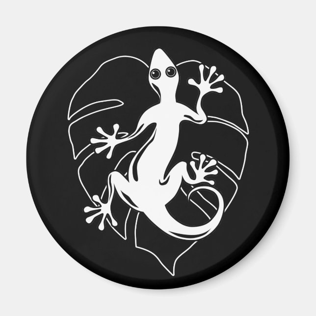 Íman Gecko Lizard Silhouette (Frente)