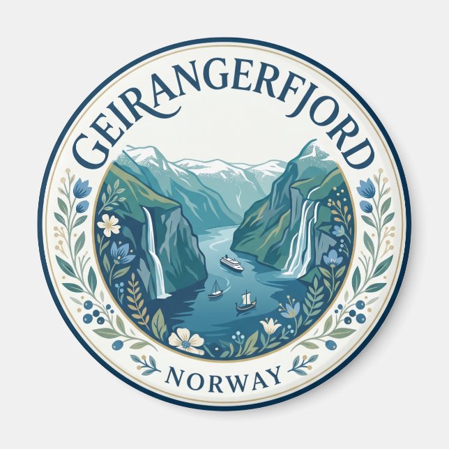 Íman Geirangerfjord Noruega (Frente)