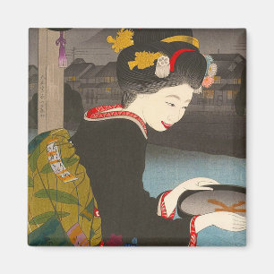 Íman Geisha clássica da pegada tradicional japonesa Le
