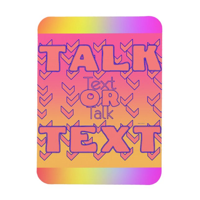 Íman Geladeira de Texto ou Conversa  (Vertical)