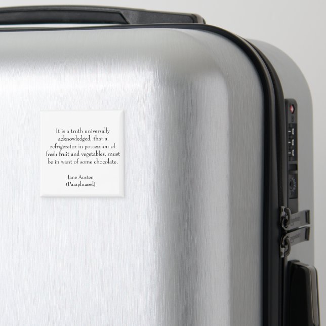 Íman Geladeira Parafraseada de Jane Austen (In Situ (Luggage))