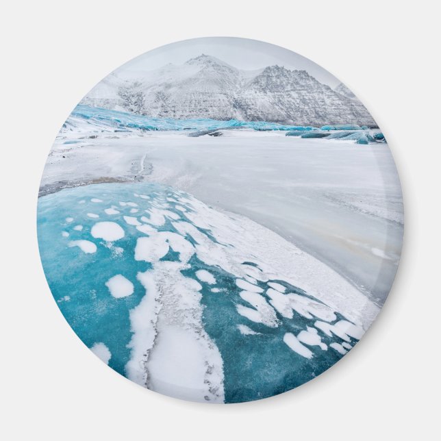 Íman Gelo de glaciar congelado, Islândia (Frente)
