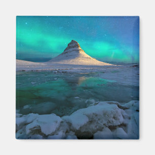 Íman Gelo e neve Kirkjufall Mountain, Islândia