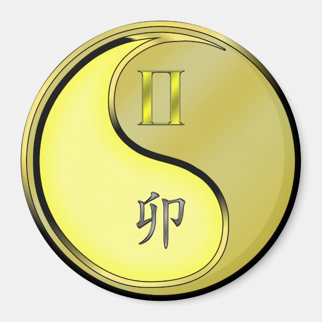 Íman Gêmeos & Coelho de Metal (Frente)