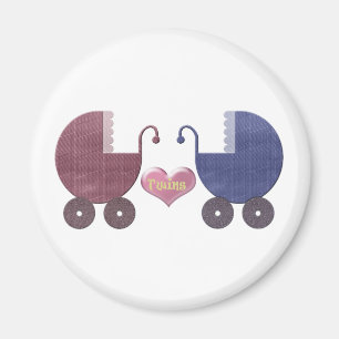 Íman Gêmeos do bebê do menino e da menina, design da