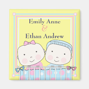 Íman Gêmeos em Cribo, Rapariga e Menino