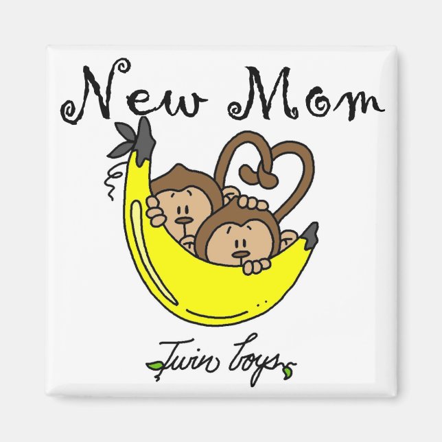 Íman Gêmeos Novos Camisetas e presentes da mãe (Frente)