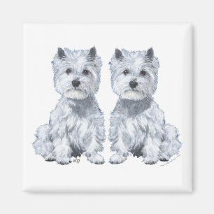 Íman Gêmeos West Highland White Terrier