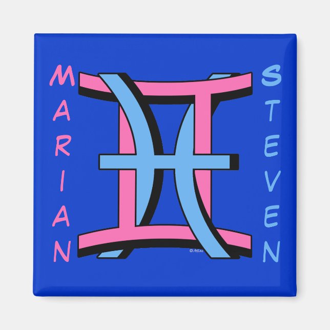 Íman Gemini e Peixes PkBl (Frente)