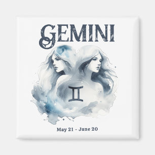 Íman Gemini Gêmeos Símbolo Zodíaco Data de Nascimento P
