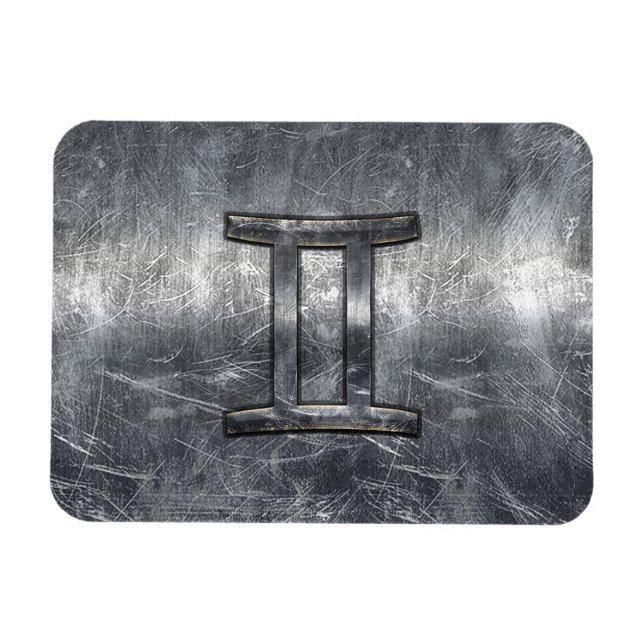 Íman Gemini - Sinal de Estilo de Aço de Sobrecarga (Horizontal)