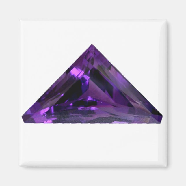 Íman Gemstone do Triângulo Ametista Roxo (Frente)