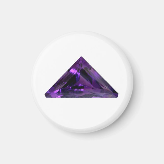 Íman Gemstone do Triângulo Ametista Roxo (Frente)