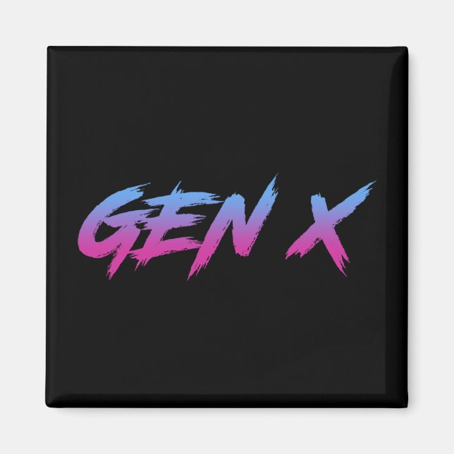 Íman Gen X Generation X Retro Vintage (Frente)