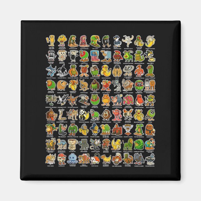 Íman Gen Z Funny Meme 90 Brainrot Char (Frente)