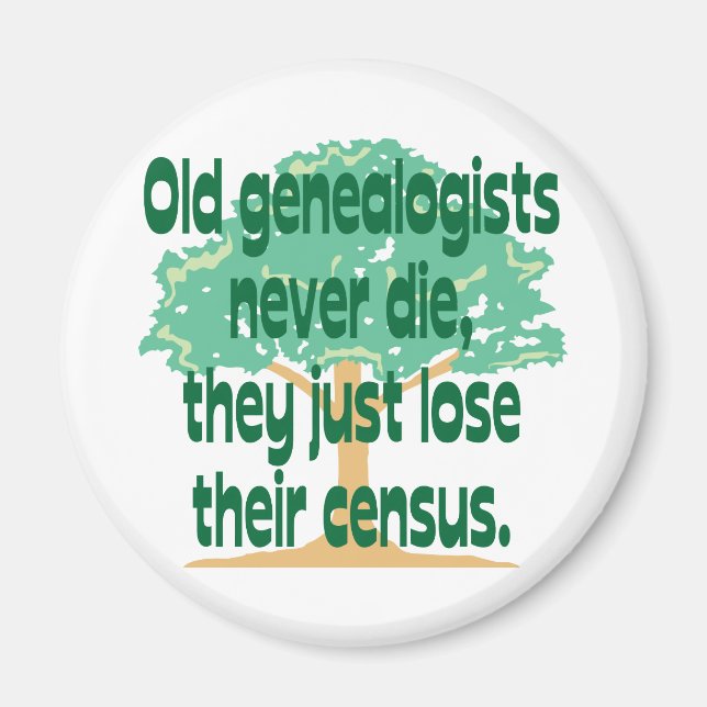 Íman Genealogistas Antigos Nunca Morrem (Frente)