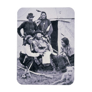 Íman General George A. Custer (1839-76) com seu indiano