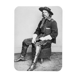 Íman General George A. Custer (foto de b/w)