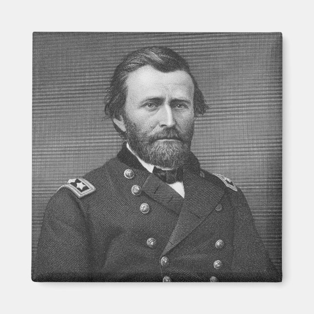 Íman General Ulysses Simpson Grant, gravado após um da (Frente)
