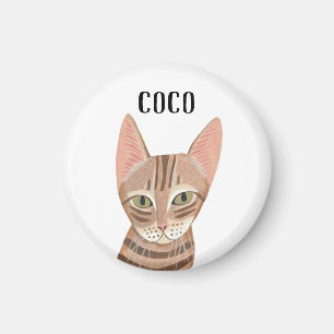 Íman Gengibre bonito ilustra gato moderno